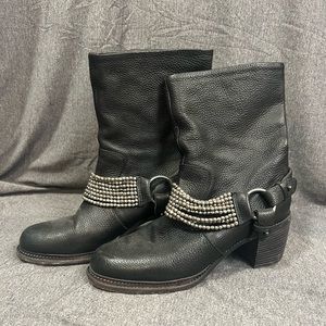 Vera Wang Natasha Leather Biker Boots